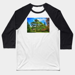 Blue Atlas Cedar Tree Baseball T-Shirt